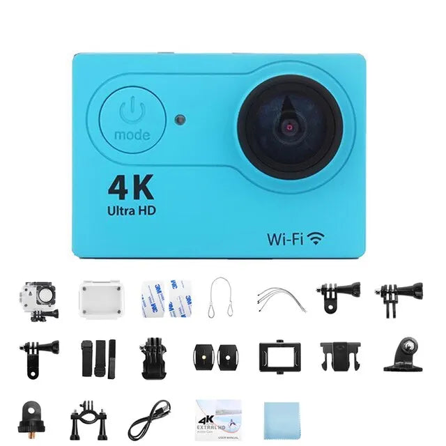 Ultra HD Action Camera 4K/30fps WiFi 2 Inch 170D Underwater Waterproof Helmet Video Recording Sport Cameras Outdoor Camcorders
