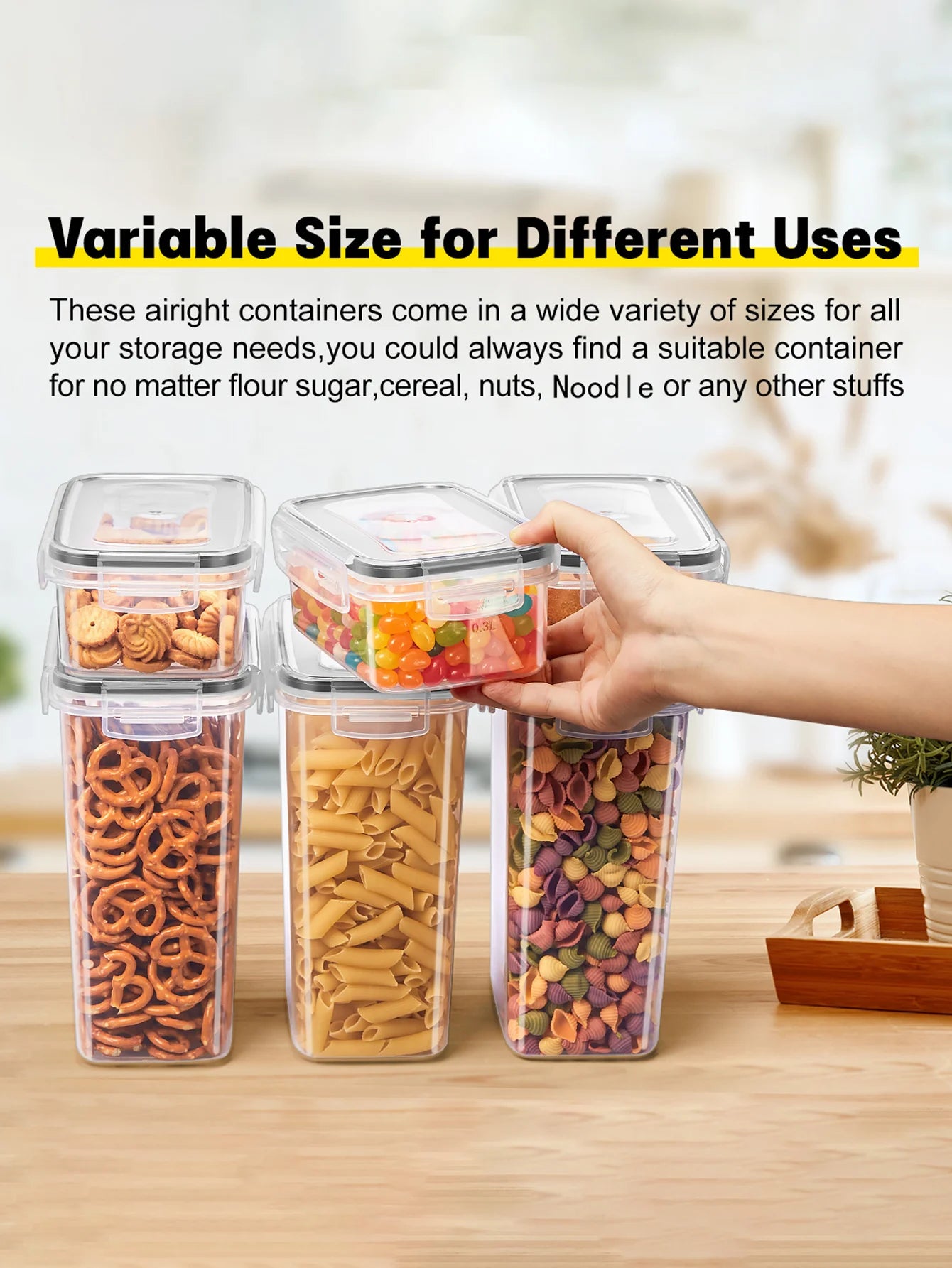 24pcs，Sealed food storage containers with LIDS - lunch boxes ideal for organizing and storing grains, rice, pasta, tea, nuts