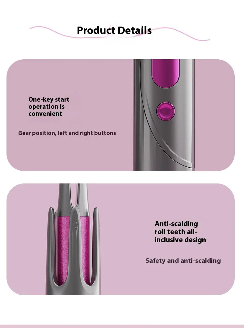 2 in 1 Automatic Curler 32mm Automatic Rotating Ceramic Curler Professional Curling Wand Curler