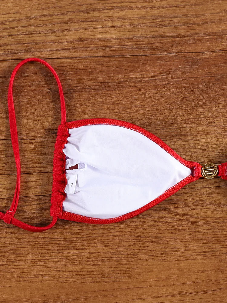 2026 Triangle Red Bikini Sets Swimwear Women String Swimsuit Sexy Bathing Suit Summer 2-Piece Biquini Low Waist Beach Wear