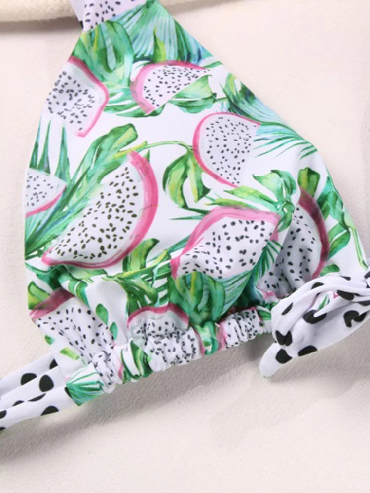 Miyouj Printed Bathsuit 2026 Bikinis Bandage Swimwear Women's Two Piece Suit Low Waist Swimsuit String Biquini Sexy Swimsuits